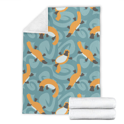 Platypus Pattern Print Design A01 Premium Blanket