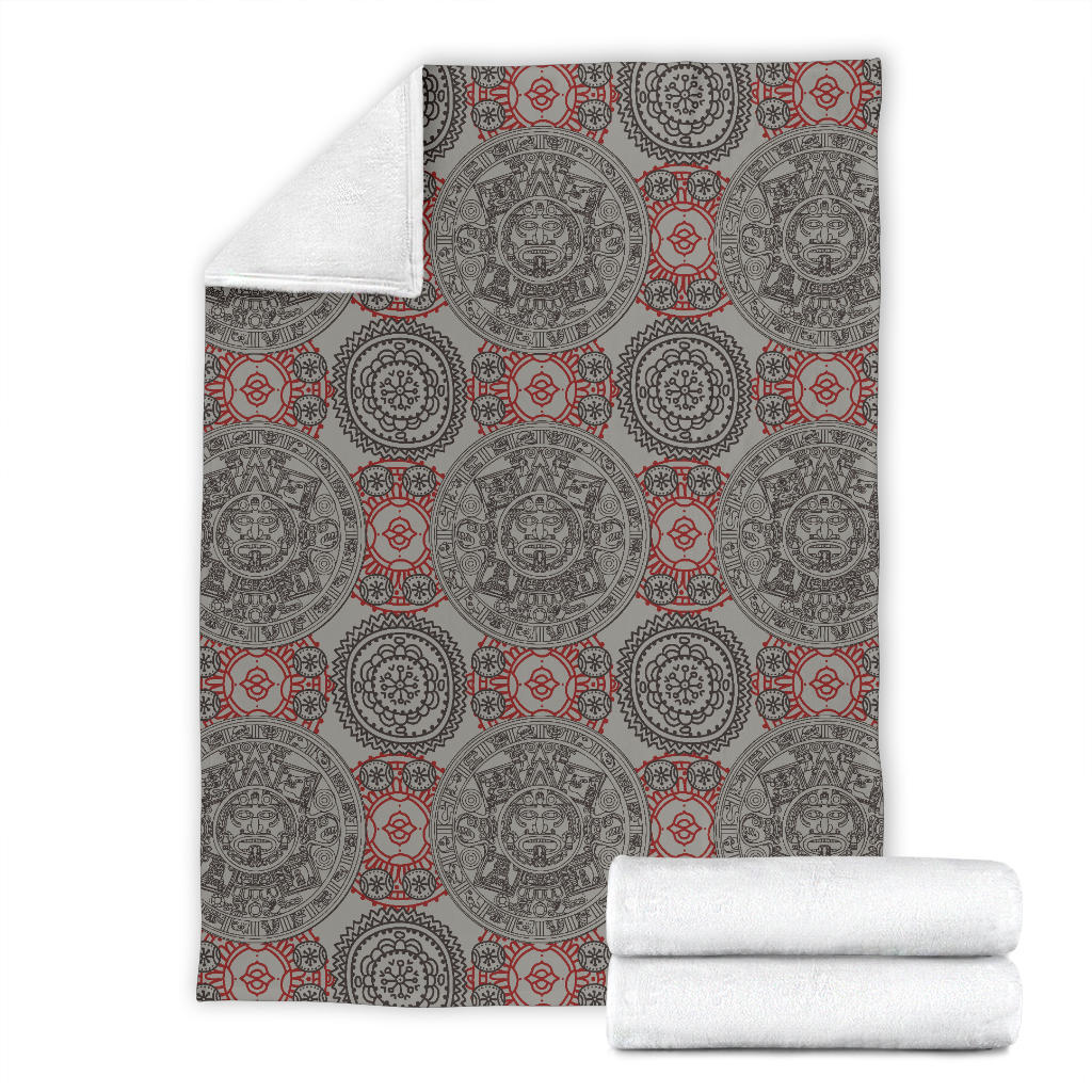 Calendar Aztec Pattern Print Design 04 Premium Blanket