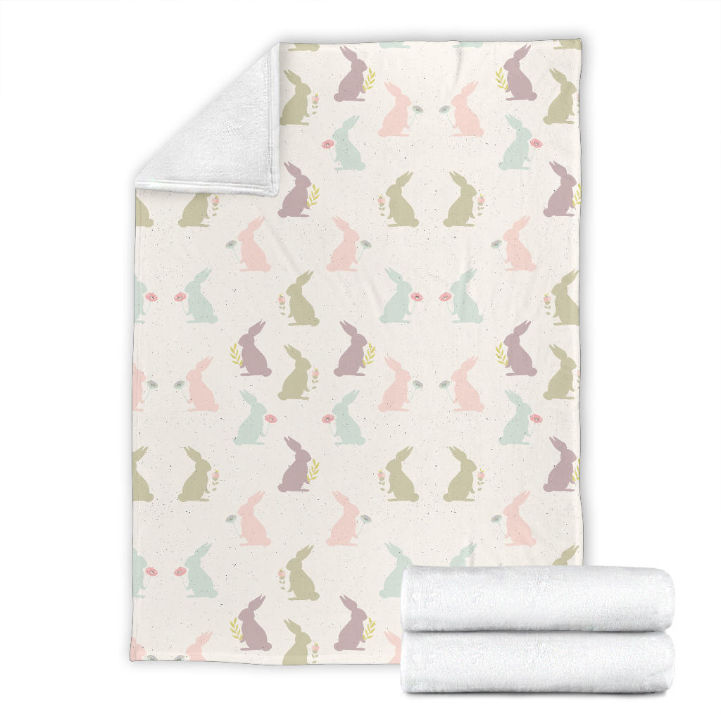 Bunny Pattern Print Design 05 Premium Blanket