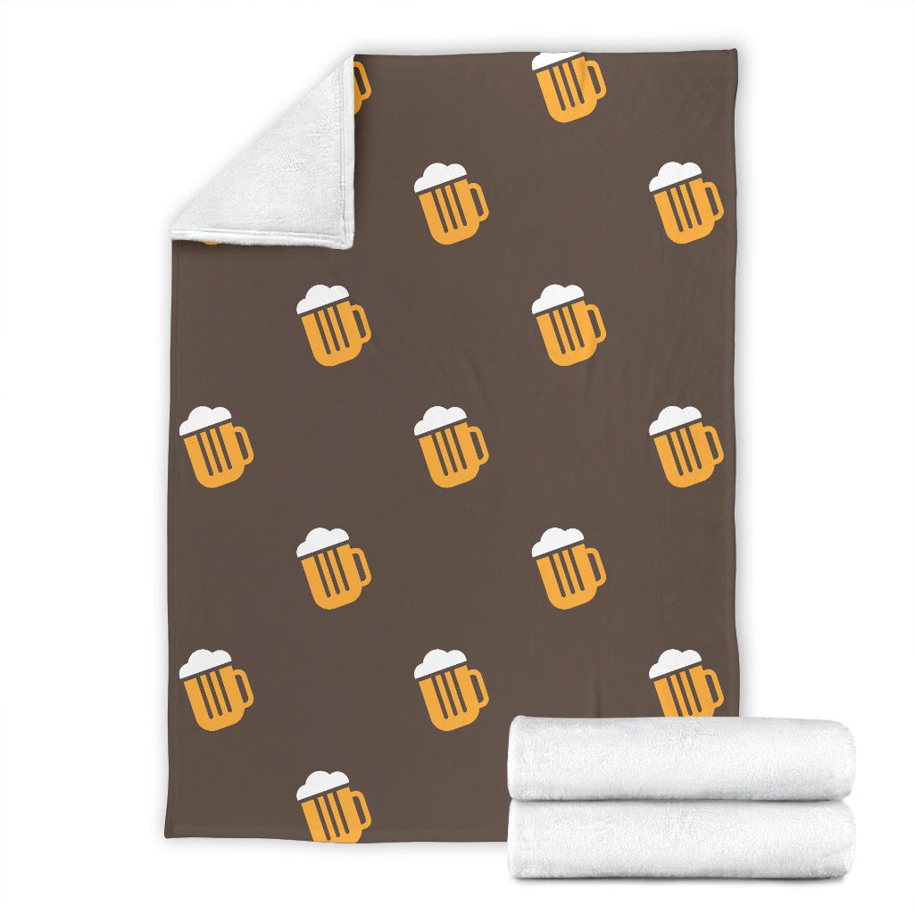 Beer Pattern Print Design 01 Premium Blanket