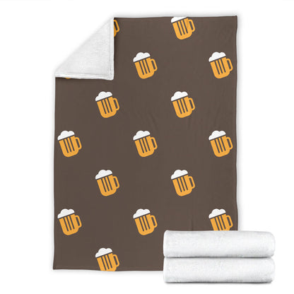 Beer Pattern Print Design 01 Premium Blanket