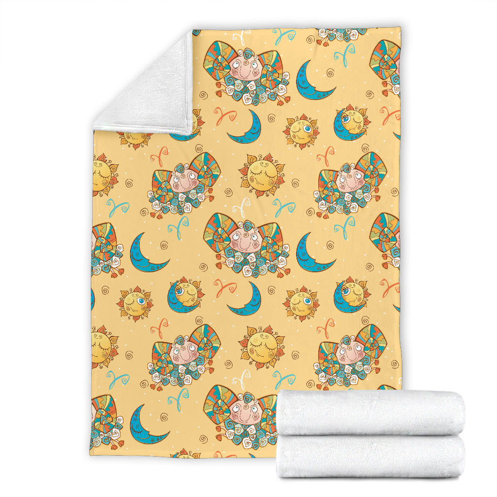 Aries Zodiac Pattern Print Design 03 Premium Blanket