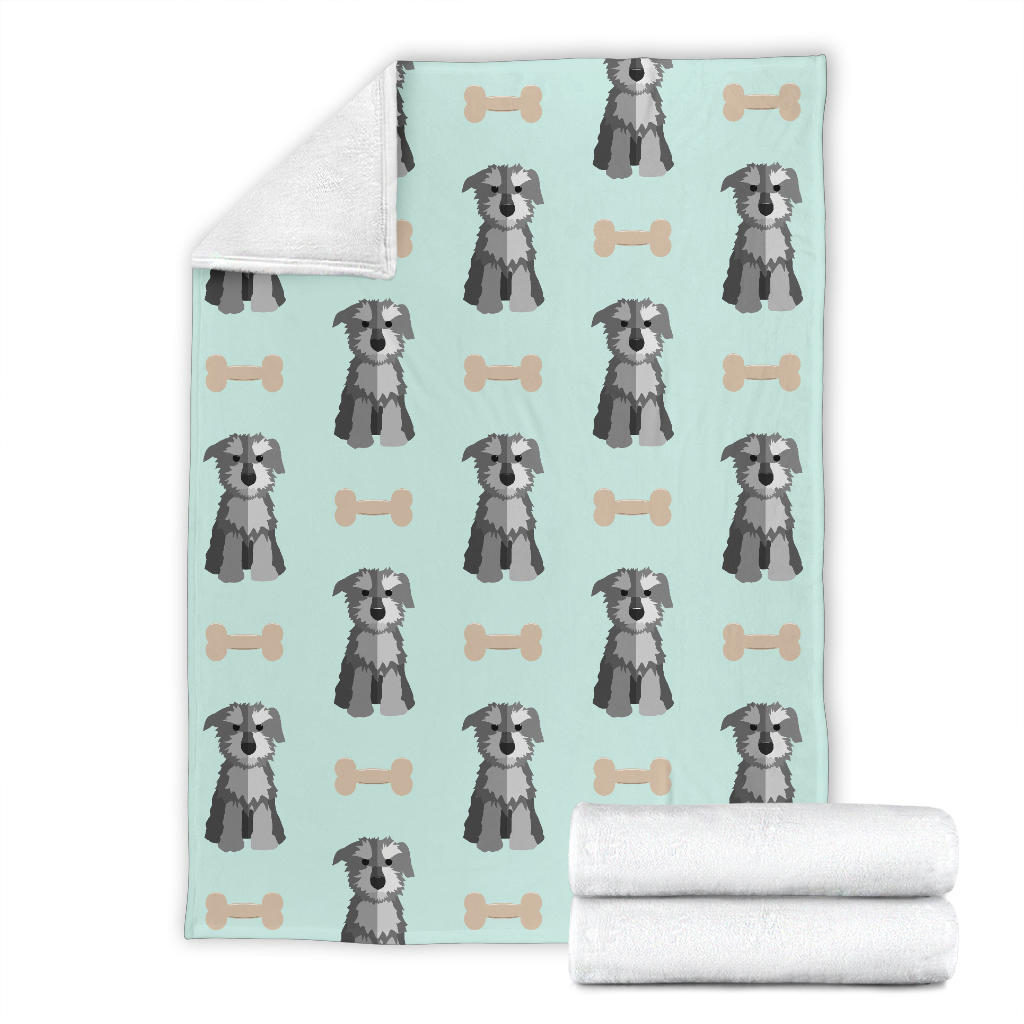 Schnauzers Pattern Print Design A03 Premium Blanket