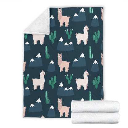 Llama Pattern Print Design 06 Premium Blanket