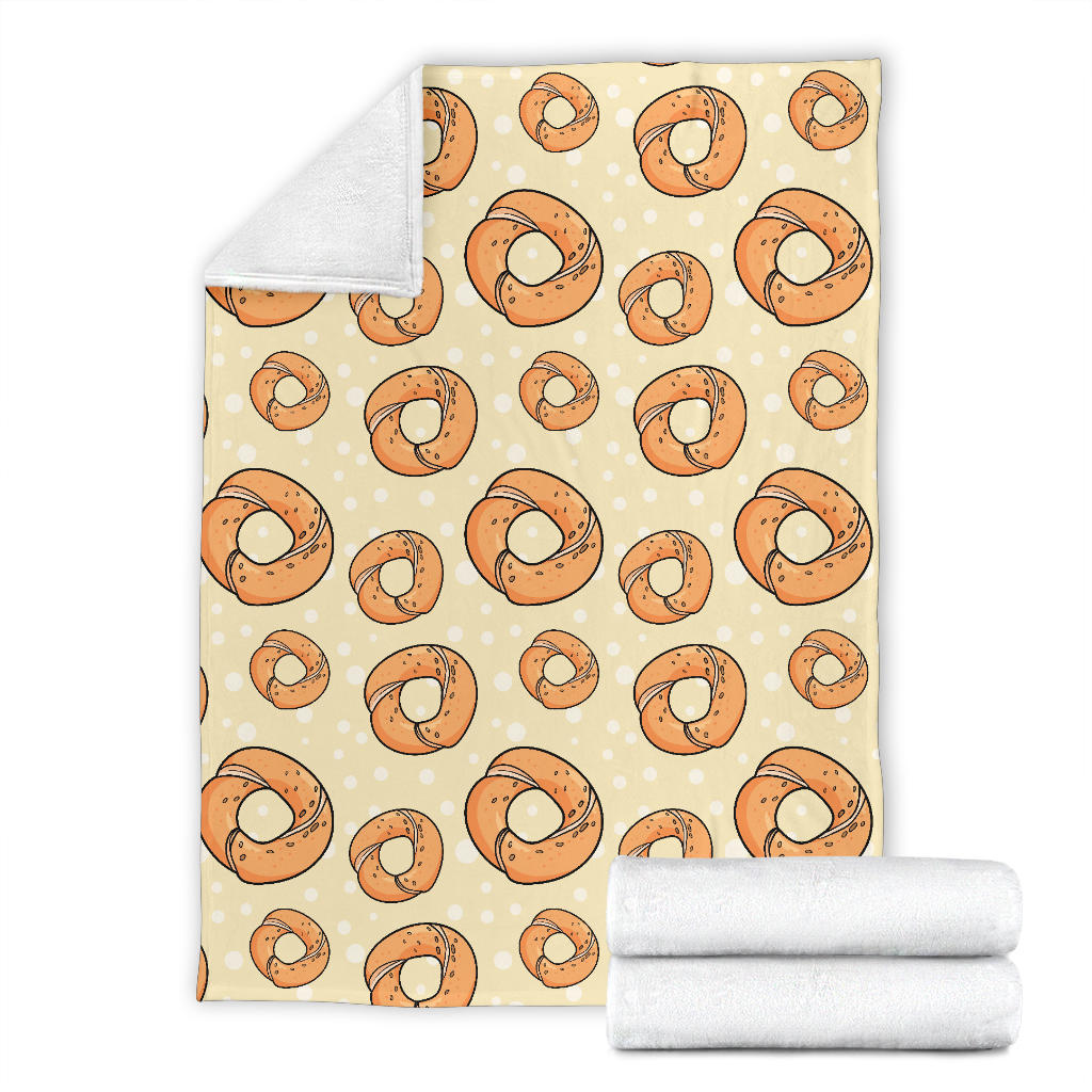 Bagel Pattern Print Design 03 Premium Blanket