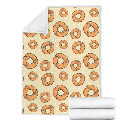 Bagel Pattern Print Design 03 Premium Blanket