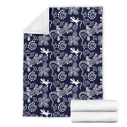 lizard Pattern Print Design 03 Premium Blanket