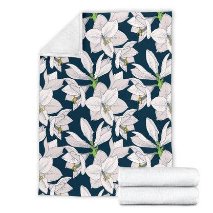 Amaryllis Pattern Print Design 01 Premium Blanket
