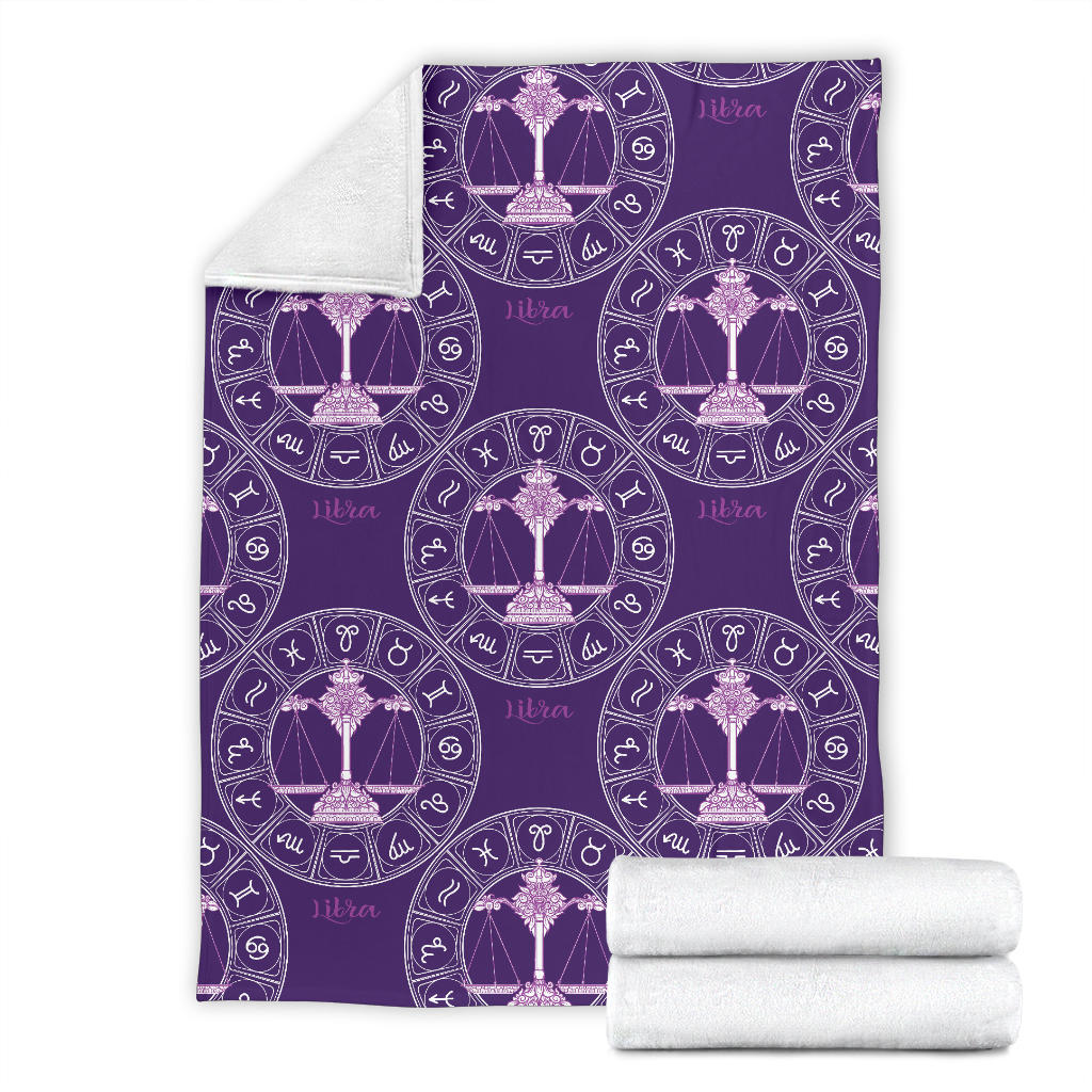 Libra Pattern Print Design 03 Premium Blanket