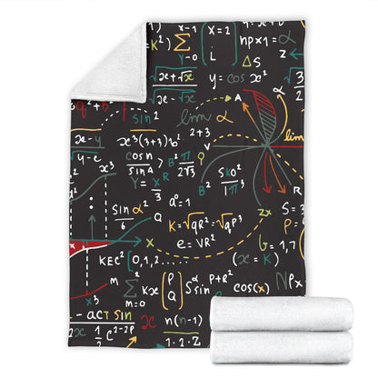 Math Pattern Print Design 04 Premium Blanket