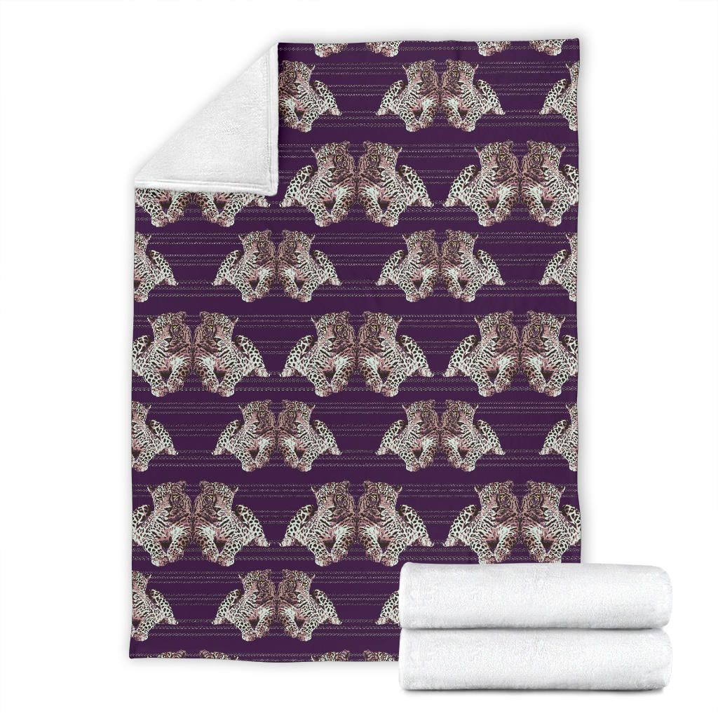 Leopard Pattern Print Design 01 Premium Blanket