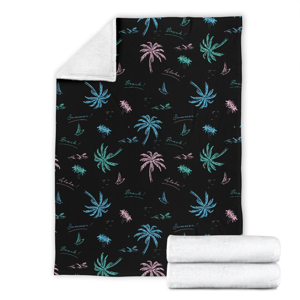 Aloha Hawaii Pattern Print Design 03 Premium Blanket