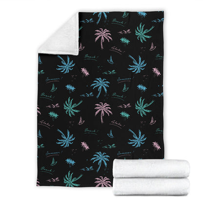 Aloha Hawaii Pattern Print Design 03 Premium Blanket