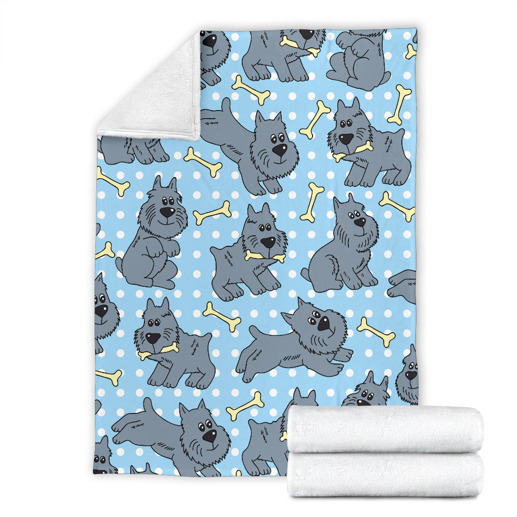 Schnauzers Pattern Print Design A02 Premium Blanket