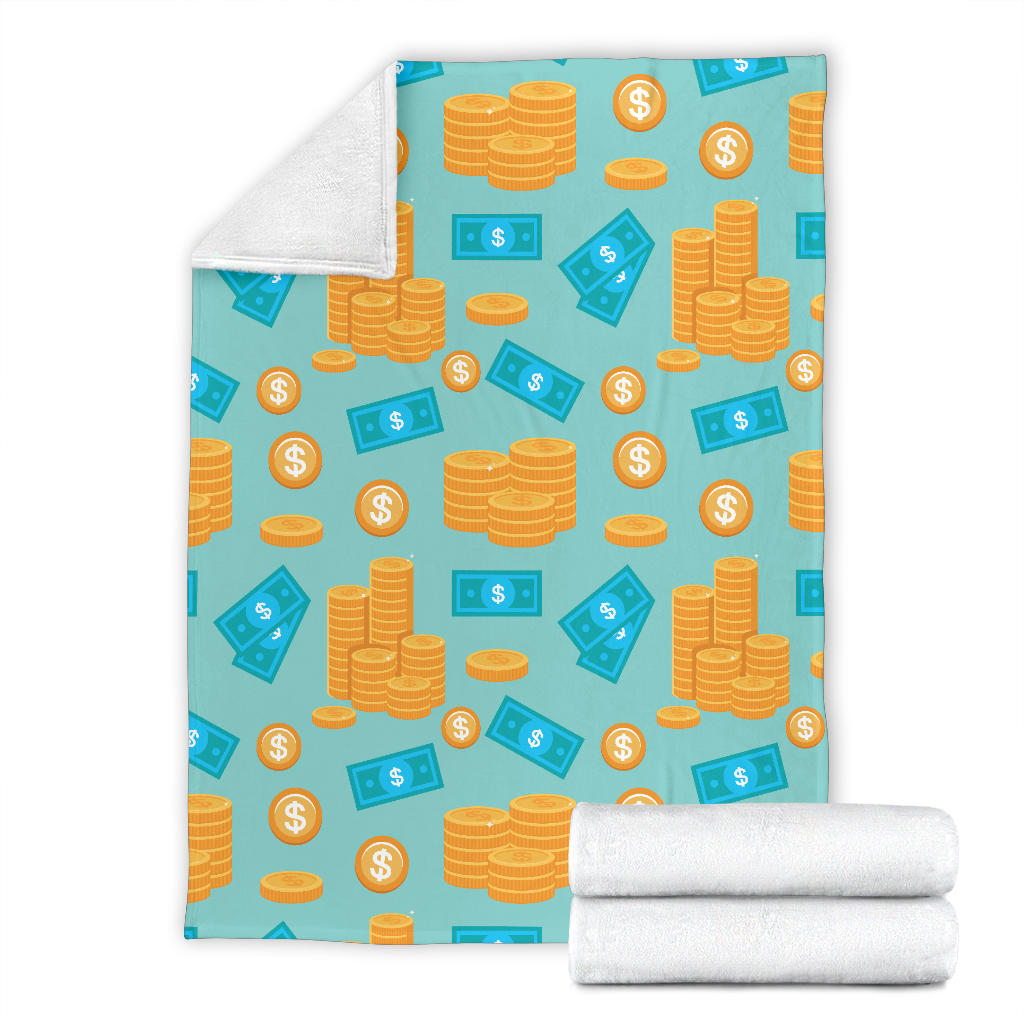 Money Pattern Print Design 03 Premium Blanket