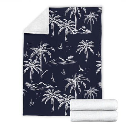 Pacific island Pattern Print Design A02 Premium Blanket