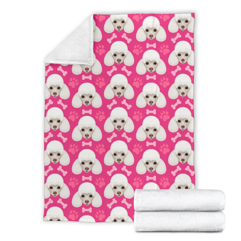 Poodle Pattern Print Design A04 Premium Blanket