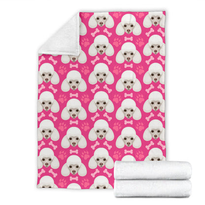 Poodle Pattern Print Design A04 Premium Blanket