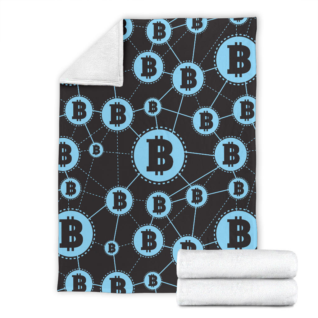 Cryptocurrency Pattern Print Design 02 Premium Blanket