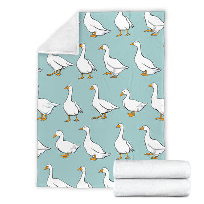 Goose Pattern Print Design 02 Premium Blanket