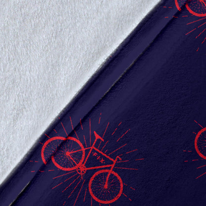 Bicycle Pattern Print Design 01 Premium Blanket