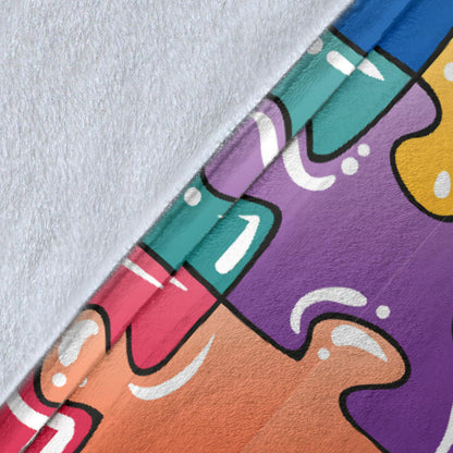 Puzzle Pattern Print Design A05 Premium Blanket