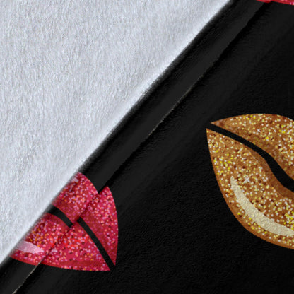 Lip Pattern Print Design 03 Premium Blanket