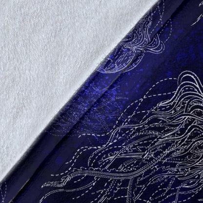 Jellyfish Pattern Print Design 02 Premium Blanket