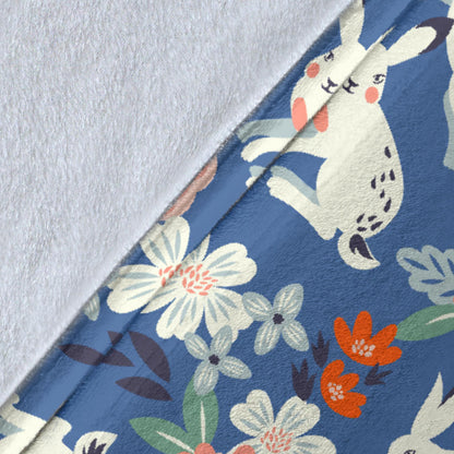 Bunny Pattern Print Design 07 Premium Blanket