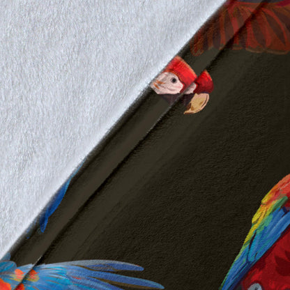 Macaw Pattern Print Design 04 Premium Blanket