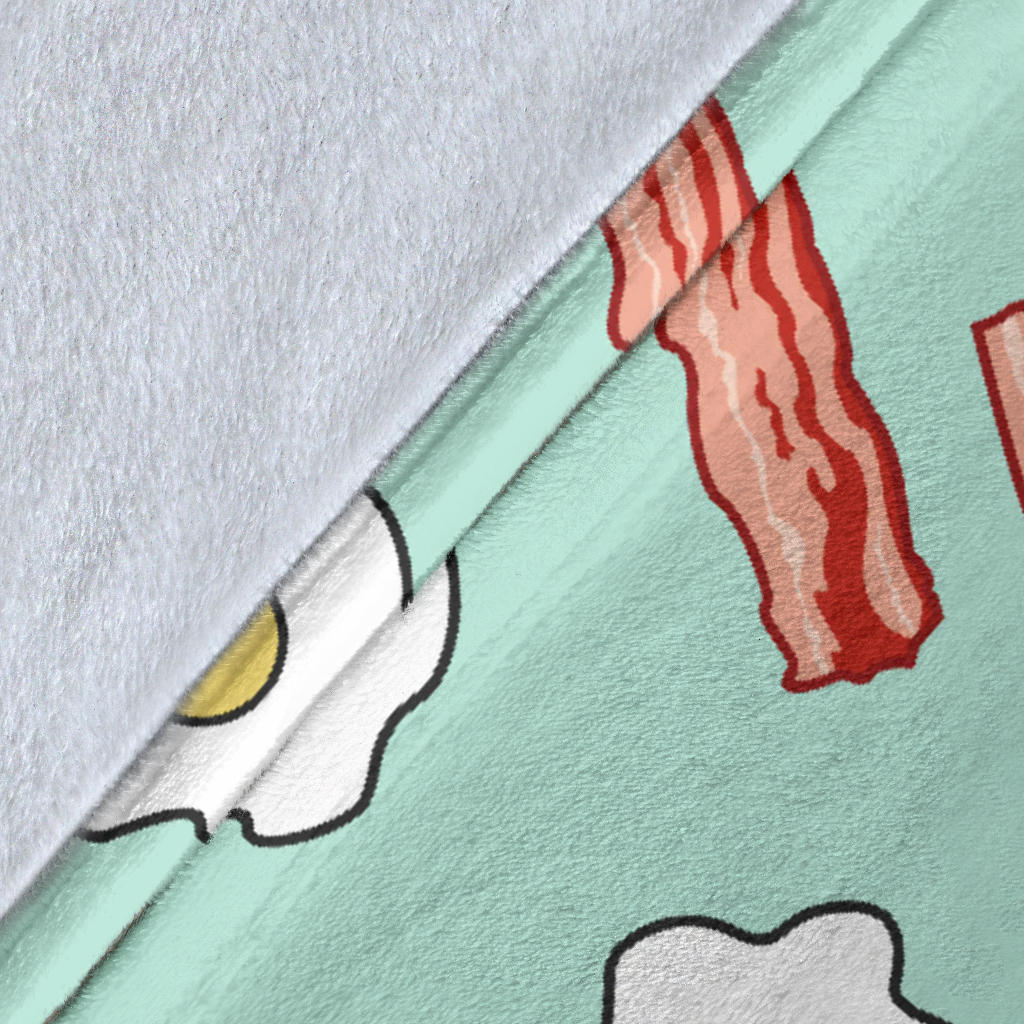 Bacon Sausage Pattern Print Design 01 Premium Blanket