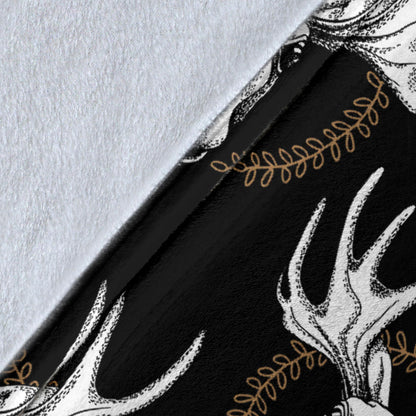 Moose Pattern Print Design 02 Premium Blanket