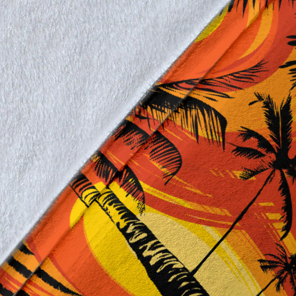 Palm Tree Pattern Print Design A02 Premium Blanket
