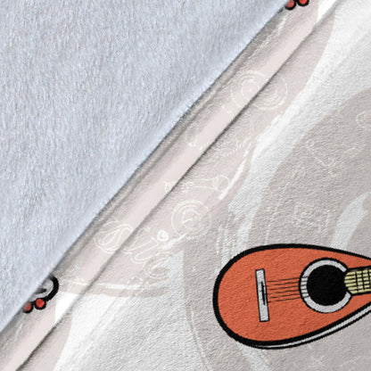 Mandolin Pattern Print Design 03 Premium Blanket