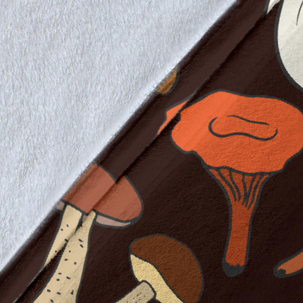 Mushroom Pattern Print Design A05 Premium Blanket