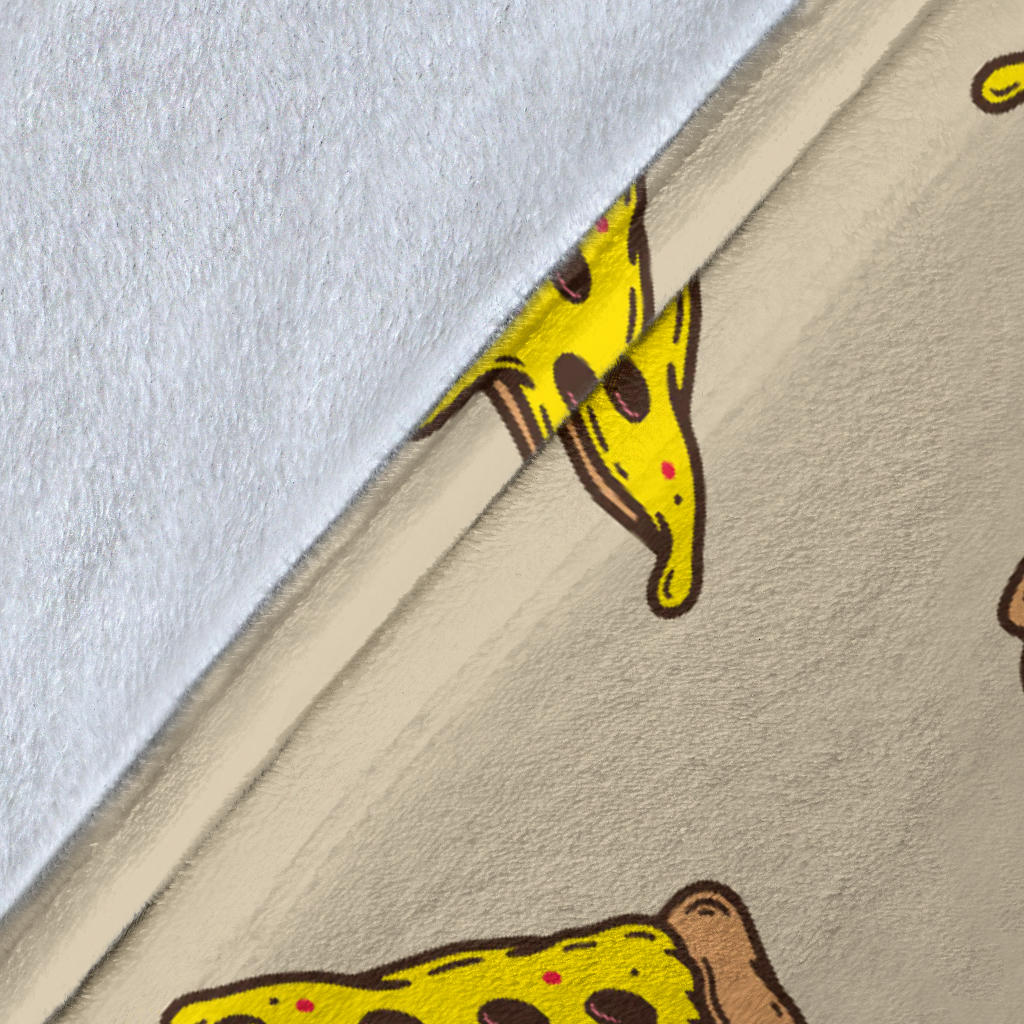 Pizza Pattern Print Design A04 Premium Blanket