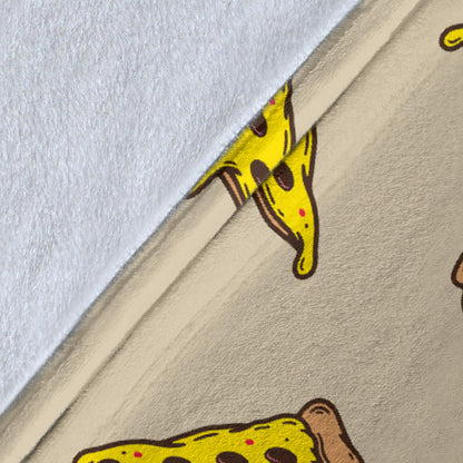 Pizza Pattern Print Design A04 Premium Blanket
