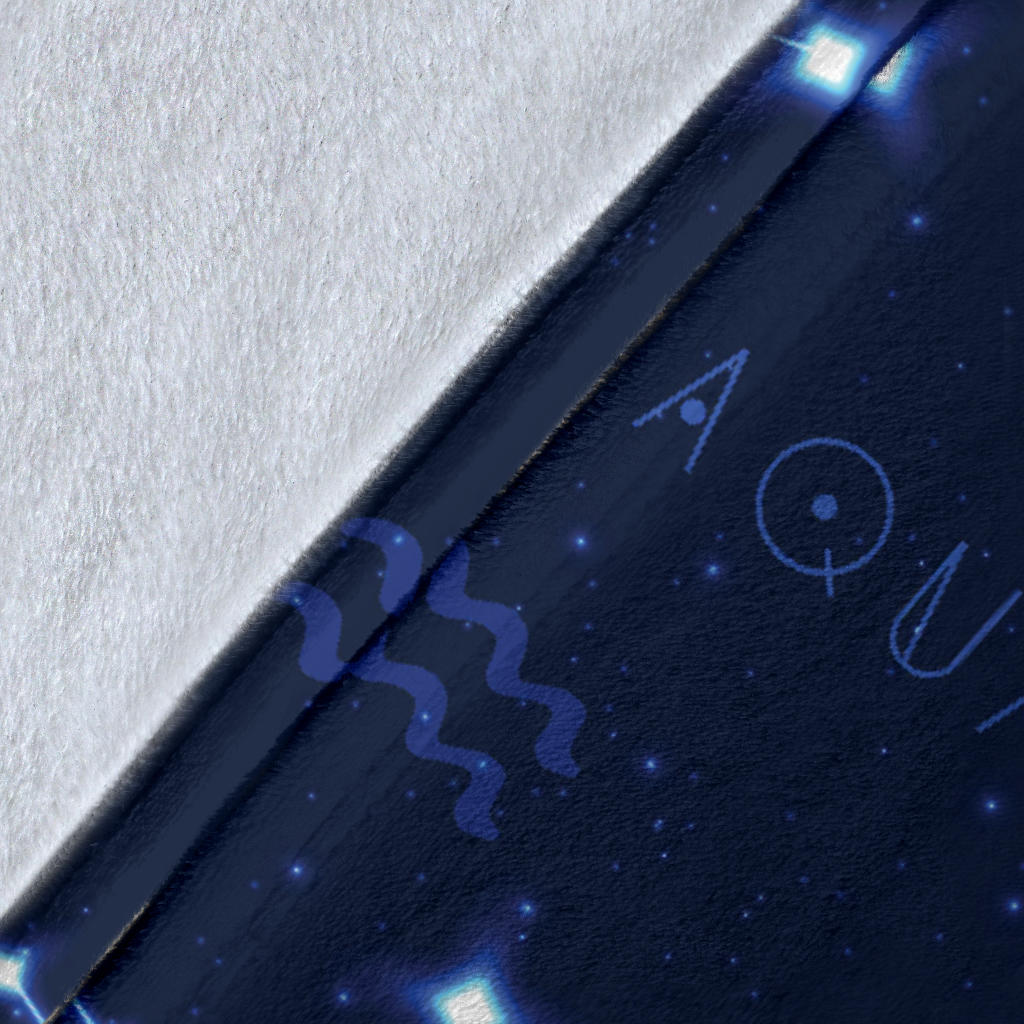 Aquarius Zodiac Pattern Print Design 02 Premium Blanket