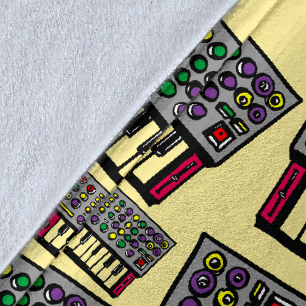 Synthesizer Pattern Print Design 01 Premium Blanket