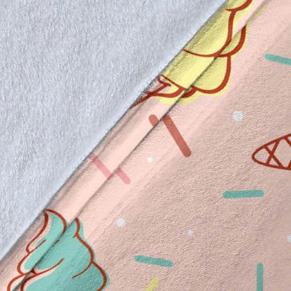 Ice Cream Pattern Print Design 02 Premium Blanket