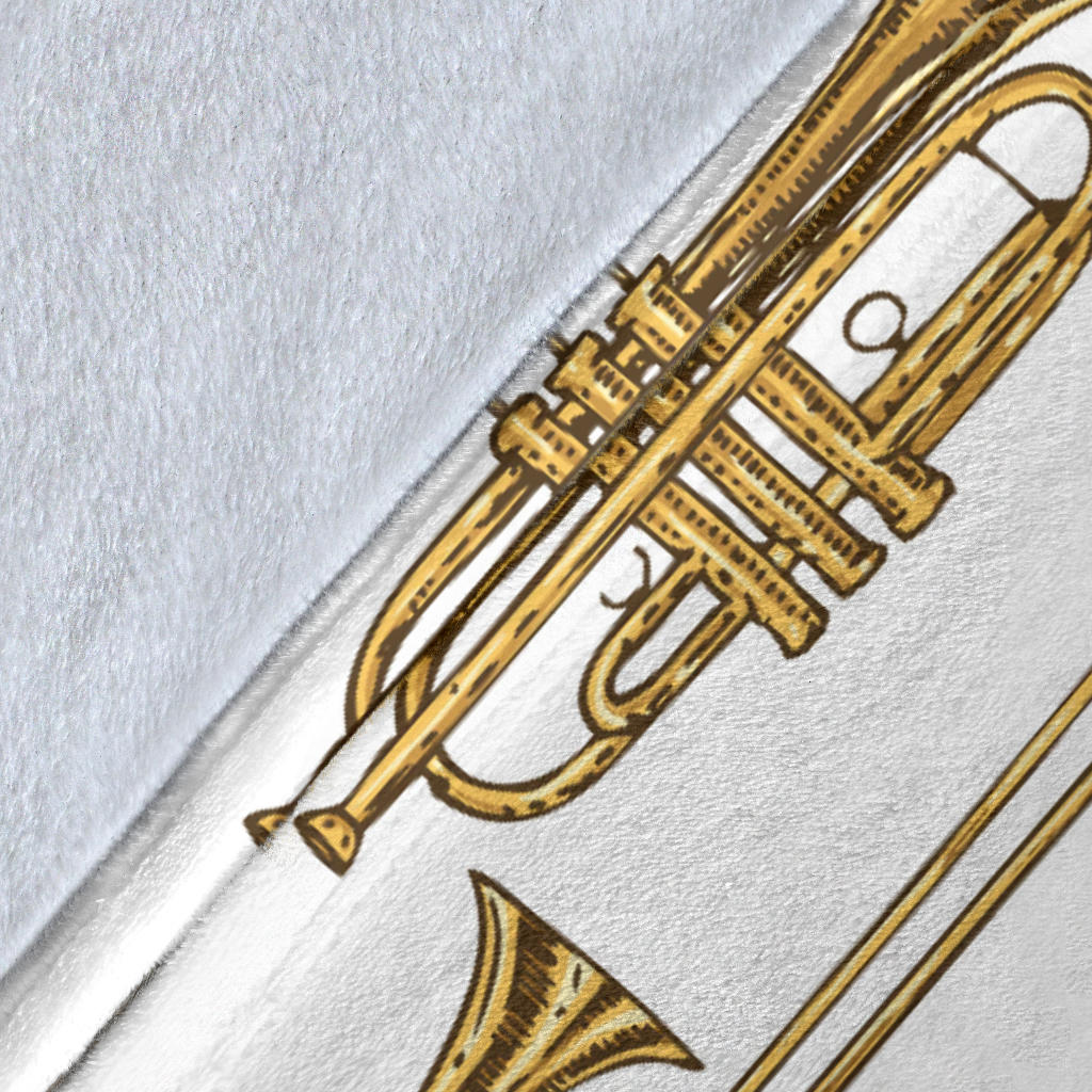 Trombone Pattern Print Design 04 Premium Blanket
