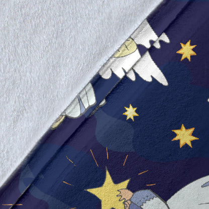 Angel Pattern Print Design 06 Premium Blanket