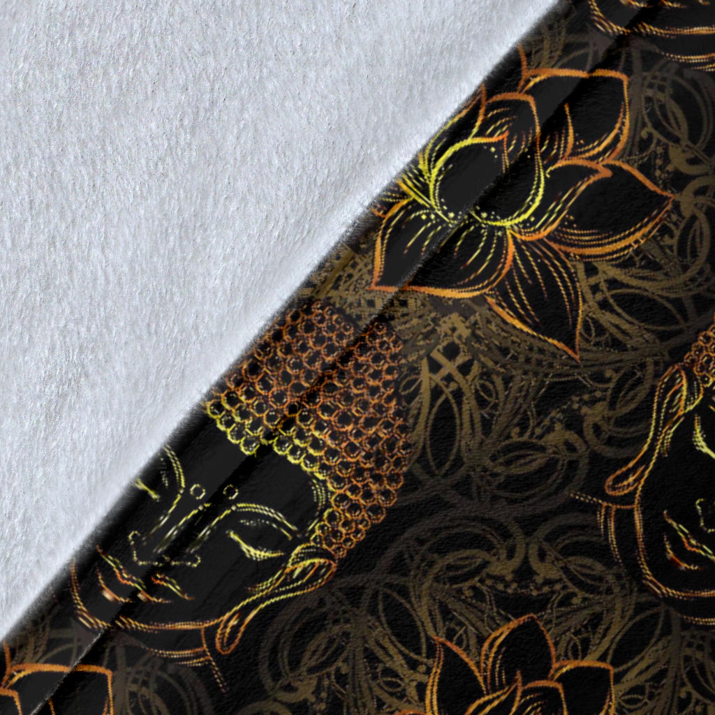 Buddha Pattern Print Design 03 Premium Blanket
