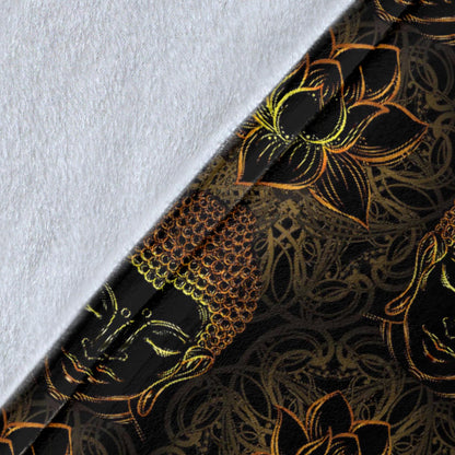 Buddha Pattern Print Design 03 Premium Blanket
