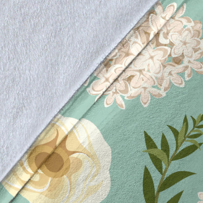 Lisianthus Pattern Print Design 01 Premium Blanket