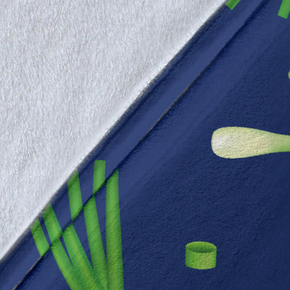 Leek Pattern Print Design 02 Premium Blanket