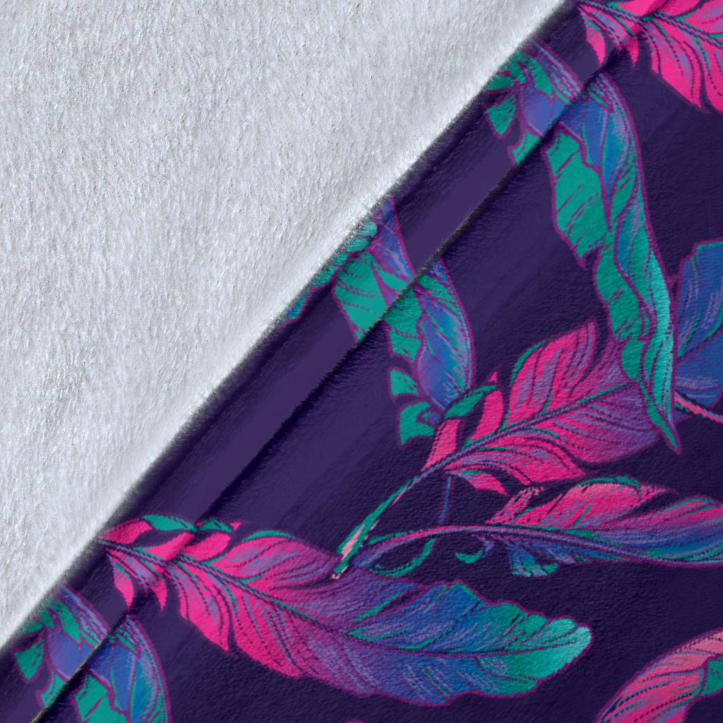 Banana Leaf Pattern Print Design 08 Premium Blanket