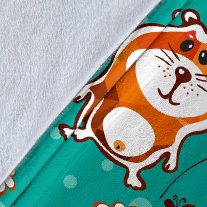 Hamster Pattern Print Design 01 Premium Blanket