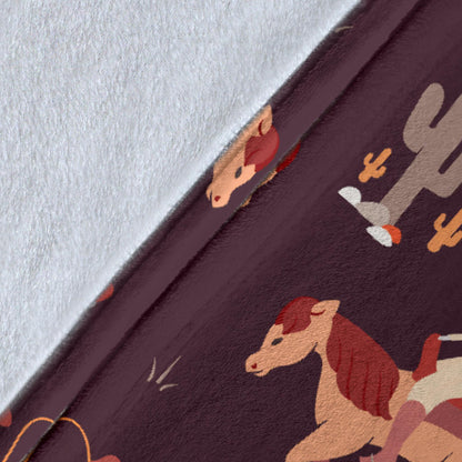 Rodeo Pattern Print Design A01 Premium Blanket