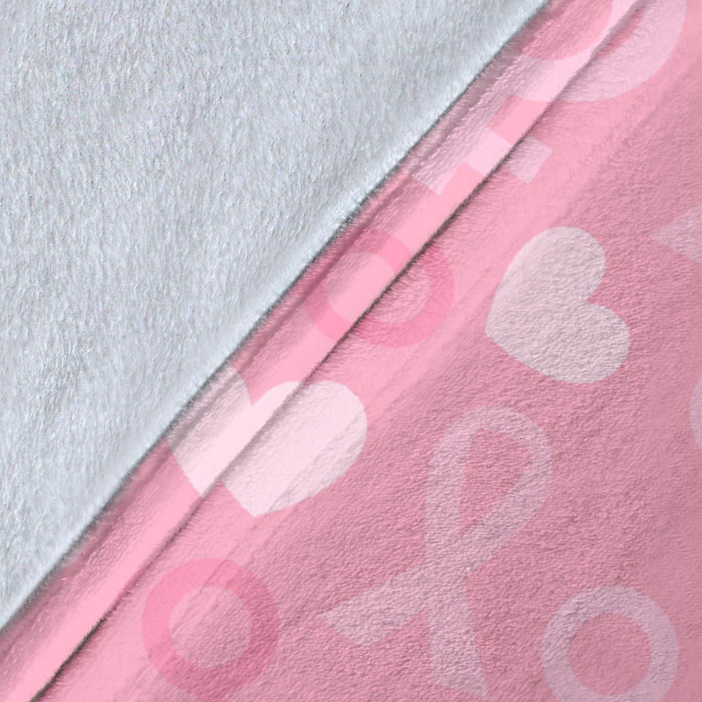 Breast cancer Pattern Print Design 01 Premium Blanket